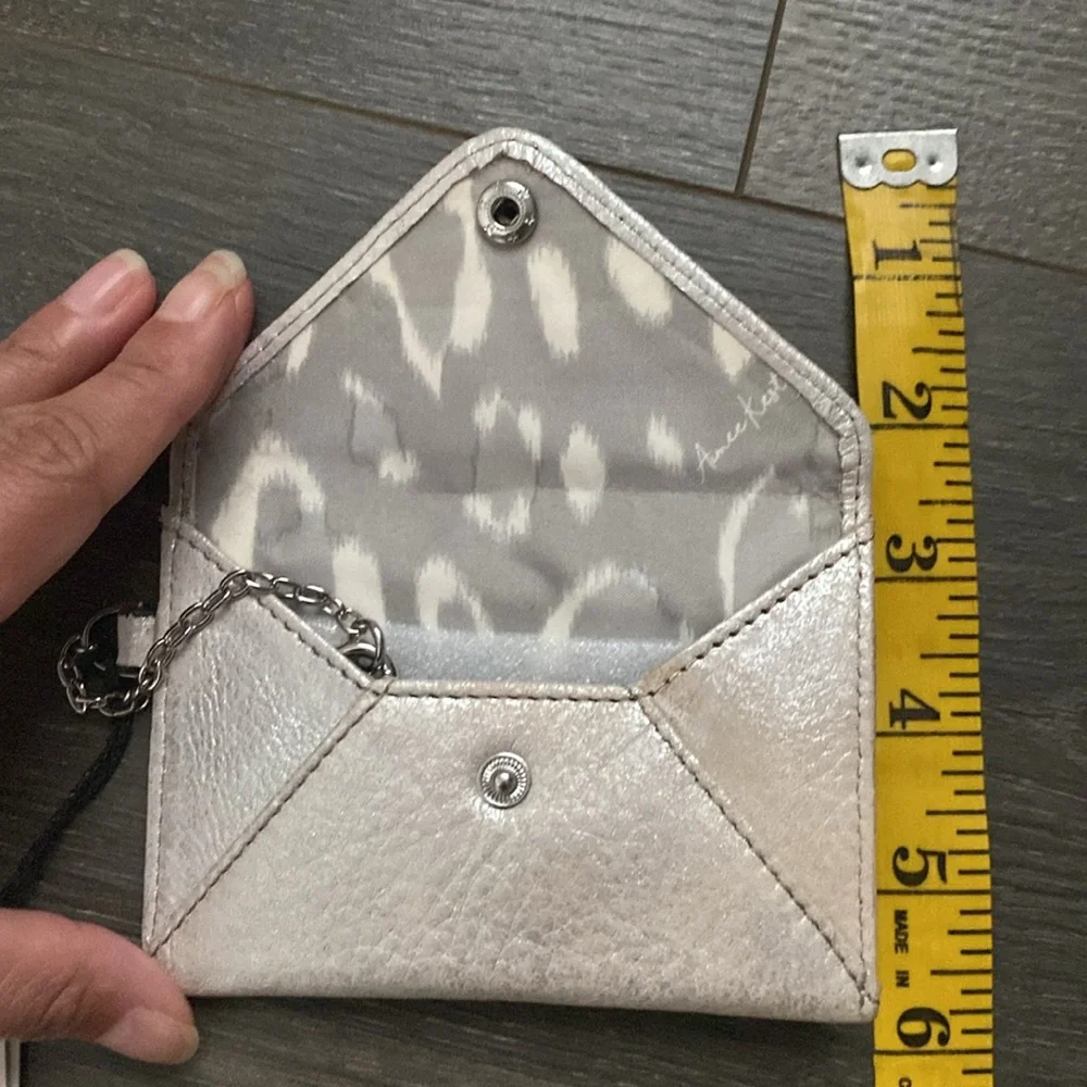 Aimee Kestenberg Pouch color stone silver new with tags genuine leather Y2K - Picture 6 of 7